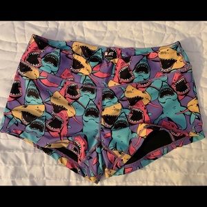 VGUC KFT Shark Print Crossfit Shorts: Large